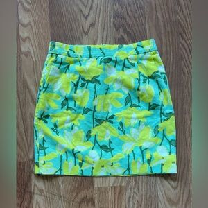J.Crew Floral Pencil Skirt 100% Cotton
